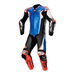 Macacão Alpinestars Racing Absolute V2 - Azul, Preto e Vermelho - 1 Peça