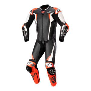 Macacão Alpinestars Racing Absolute V2 - Preto e Vermelho - 1 Peça