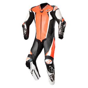 Macacão Alpinestars Racing Absolute V2 - Laranja e Branco - 1 Peça