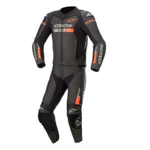 Macacão Alpinestars GP Force Chaser - Preto e Vermelho - 1 Peça