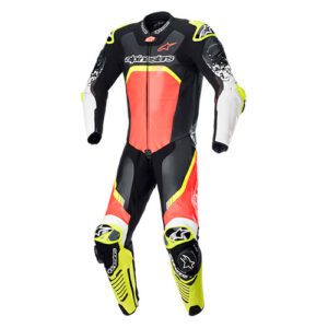 Macacão Alpinestars GP Tech V4 - Preto, Vermelho e Amarelo - 1 Peça