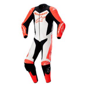 Macacão Alpinestars Gp Force Lurv - Preto, Vermelho e Branco - 1 Peça